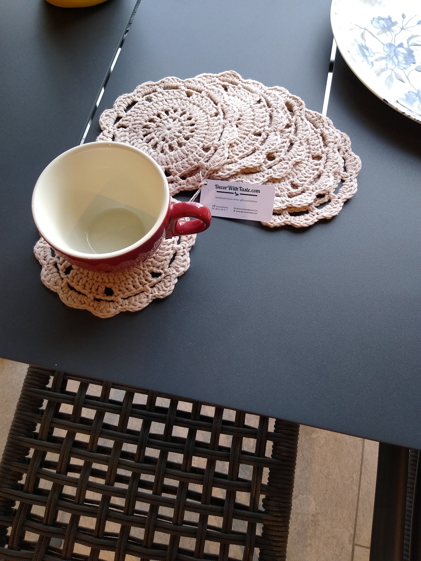 🍽️ N°8 Crochet Coasters