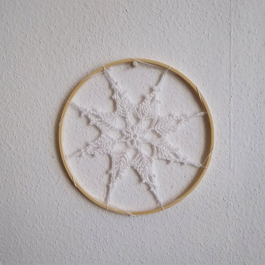 ❄️ №17 Snowflake in a Wooden Circle