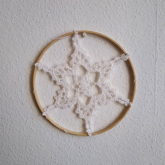 ❄️ №18 Snowflake in a Wooden Circle