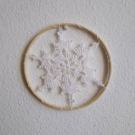 ❄️ №19 Snowflake in a Wooden Circle