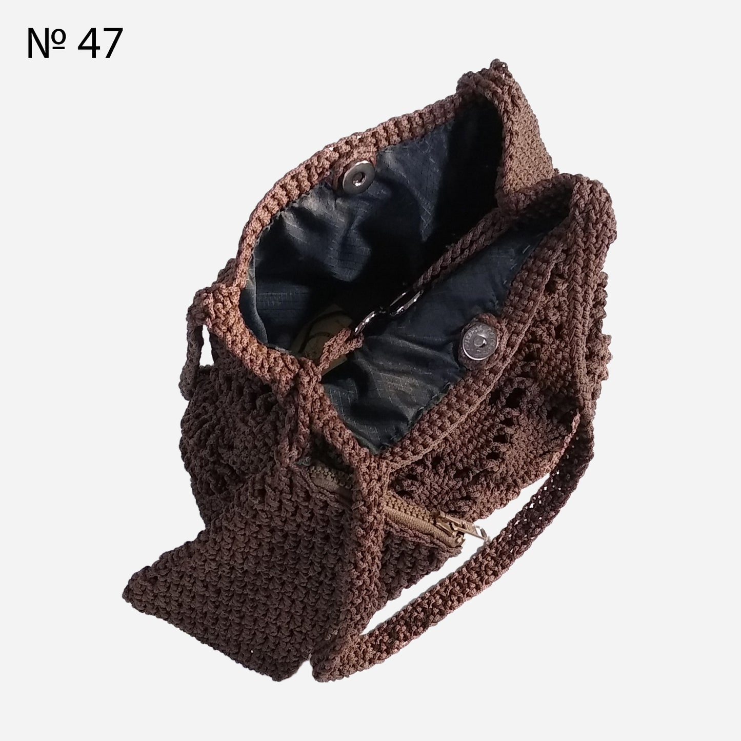 👝 №47 Shoulder Bag with Crochet Phone Cover