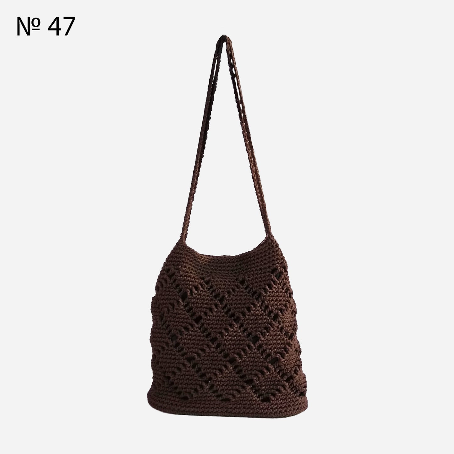 👝 №47 Shoulder Bag with Crochet Phone Cover